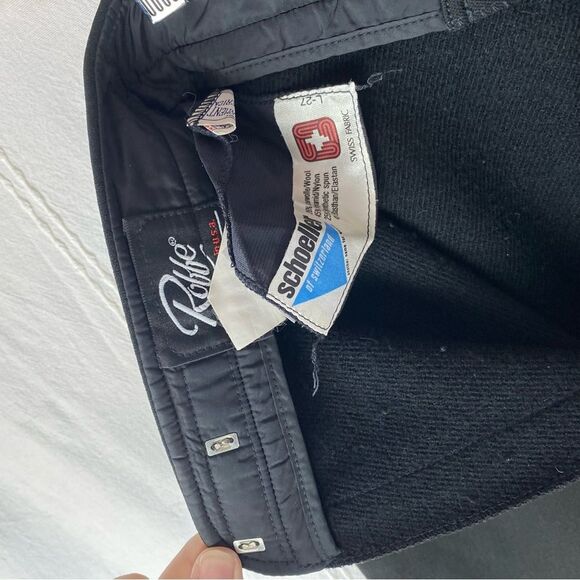 Roffe Vintage Ski Pants Black Stirrup Solo ITB Women's size 14 - Picture 6 of 13